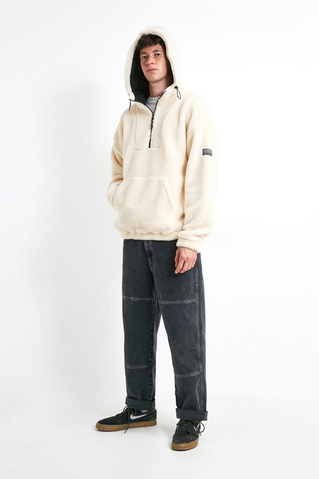 UO Ecru Borg Hoodie #1