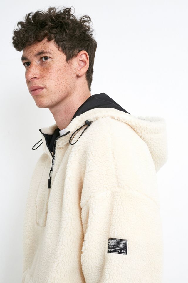 UO Ecru Borg Hoodie #2