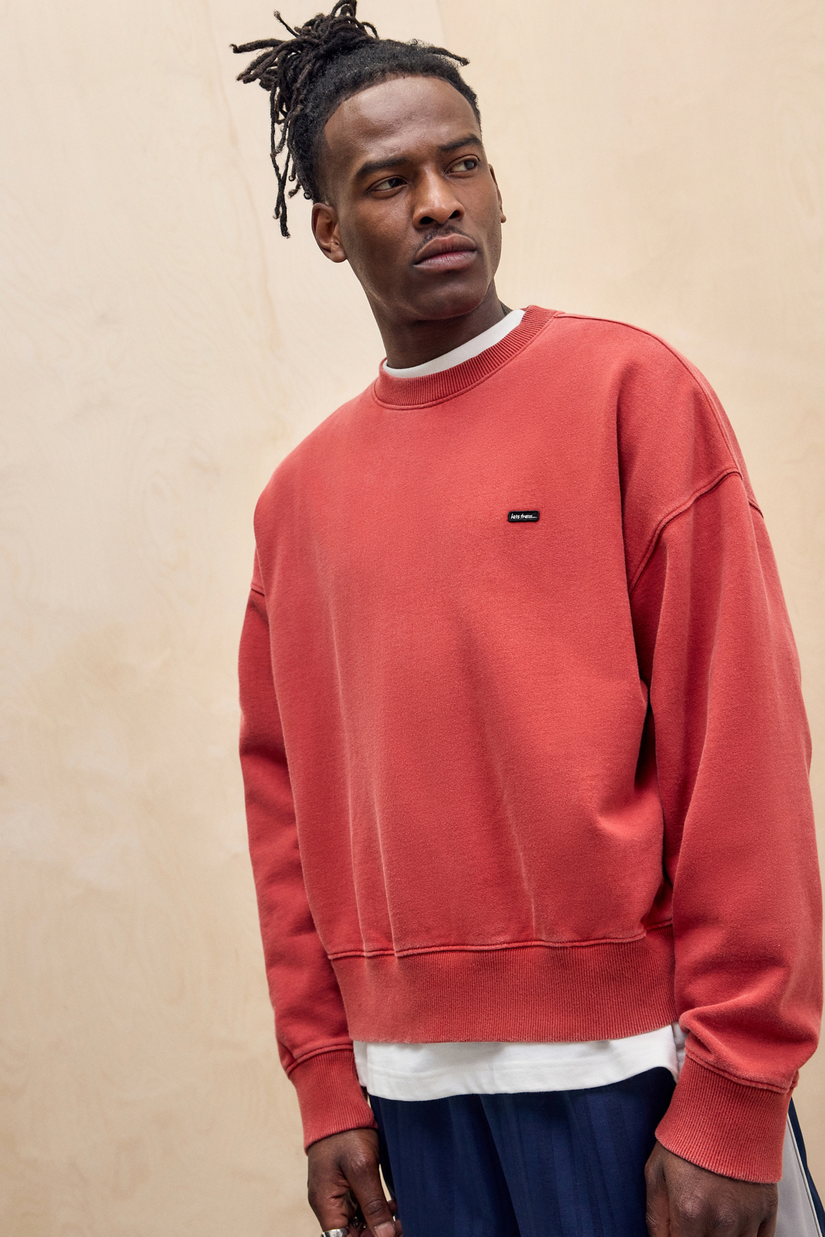 iets frans... Red Cropped Sweatshirt