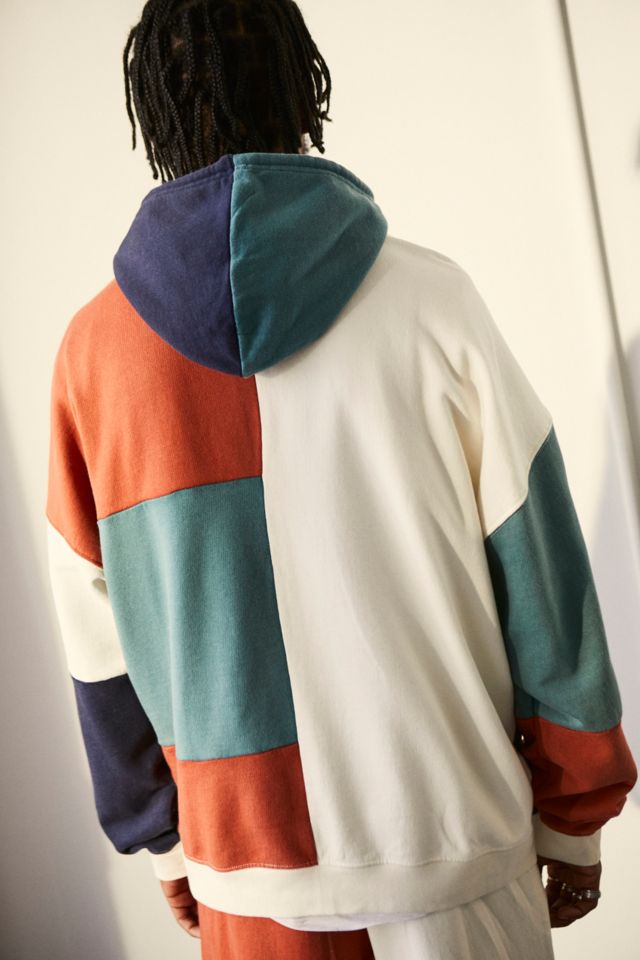 Urban outfitters pastel outlet colorblock hoodie