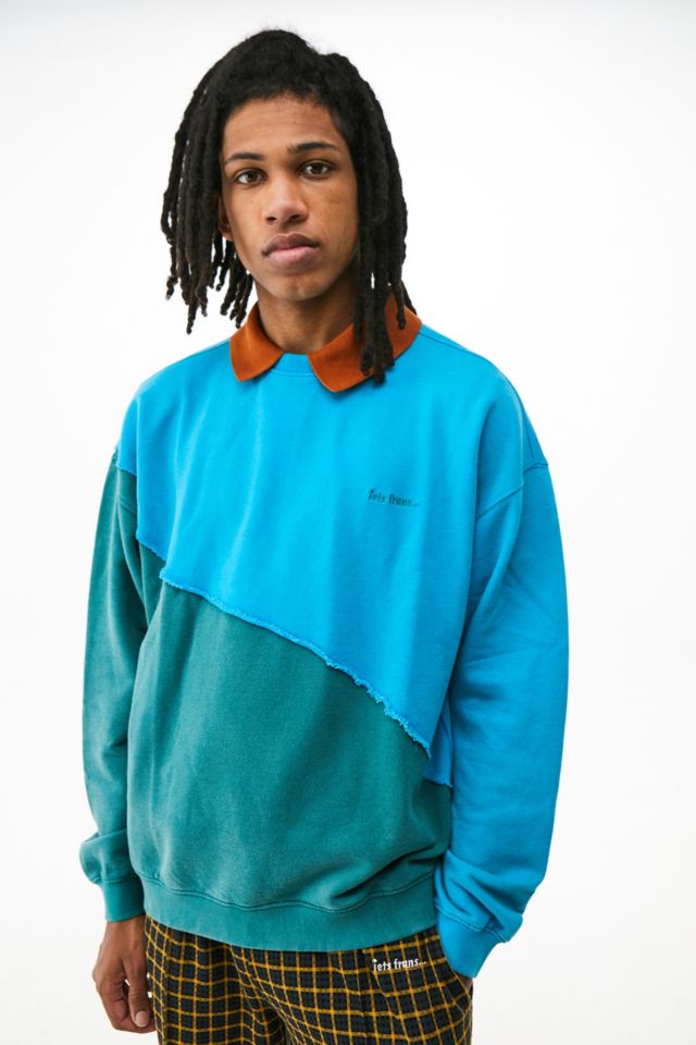 iets frans... Blue Splice Wave Sweatshirt | Urban Outfitters UK