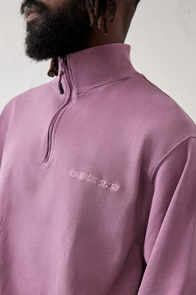 iets frans... Sudadera de cuello simulado de ciruela teñida #3