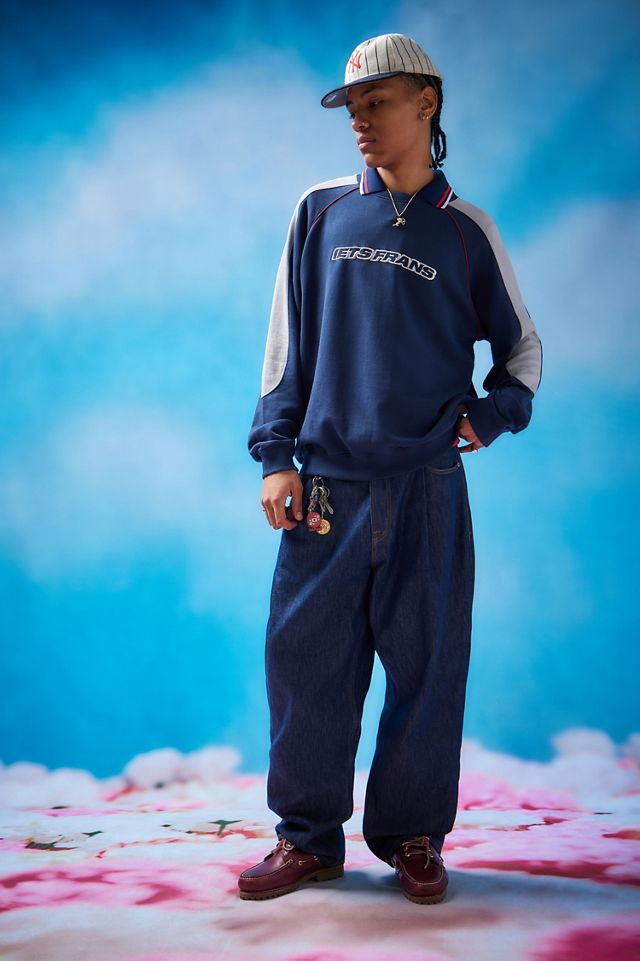 IETS Frans... Felpa con pannelli blu navy ed ecru  #2
