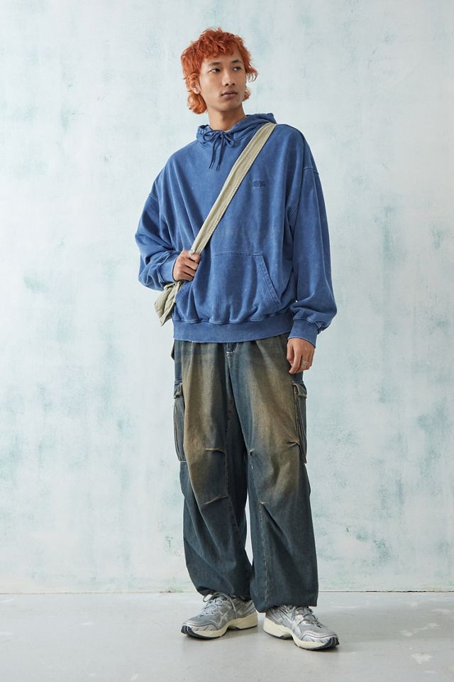 BDG - Sweat à capuche en denim bleu délavé à l'acide  #1