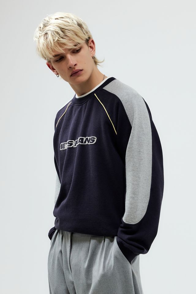 iets frans... Sudadera Panelada Azul Marino & Gris #4