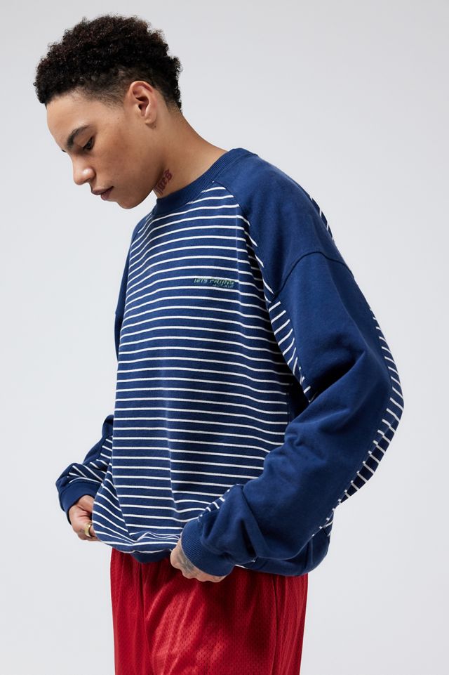 iets frans... Sudadera con Panel de Rayas Azul Marino #5