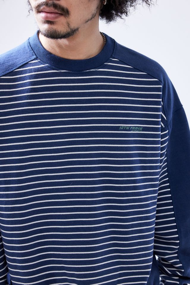 iets frans... Sudadera con Panel de Rayas Azul Marino #1