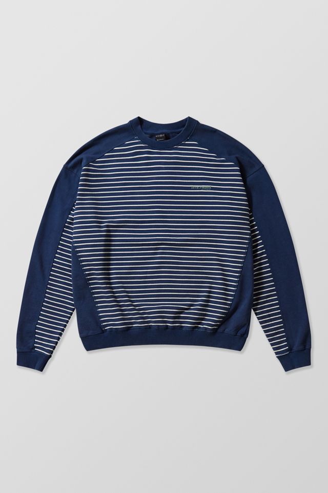 iets frans... Sudadera con Panel de Rayas Azul Marino #6