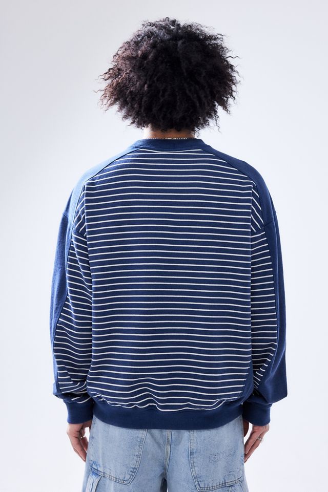 iets frans... Sudadera con Panel de Rayas Azul Marino #3
