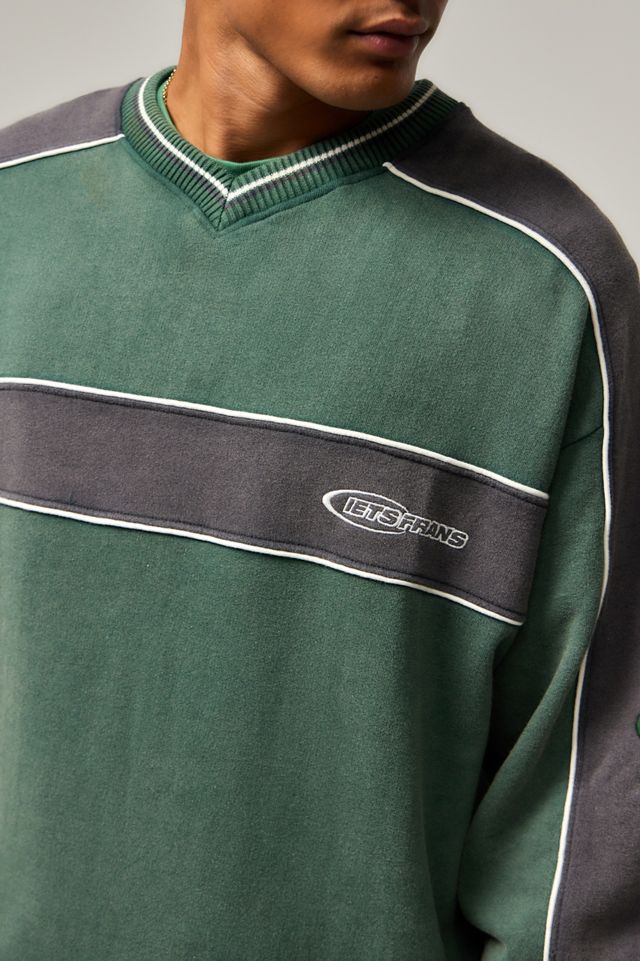 iets frans... Green Zach V-Neck Tipped Sweatshirt #1