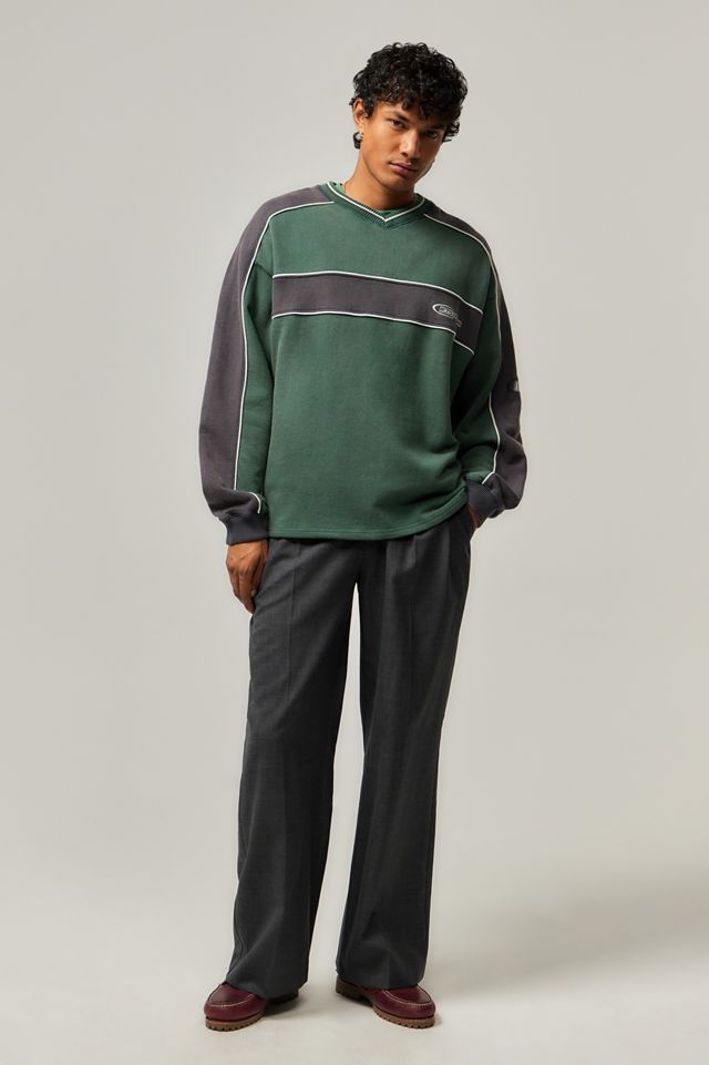iets frans... Green Zach V-Neck Tipped Sweatshirt #2