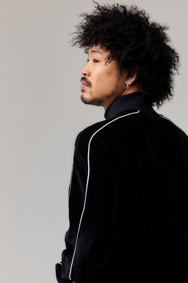 iets frans... Black Velour Track Top #3