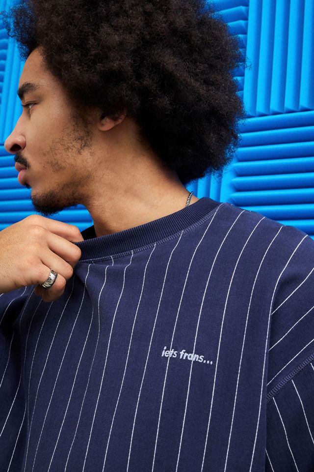 iets frans... Navy Pinstripe Sweatshirt #2