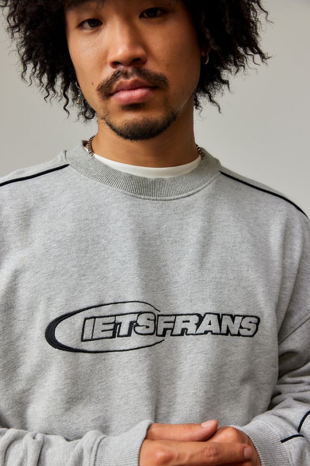 iets frans... Grau Gepipt Sweatshirt #1