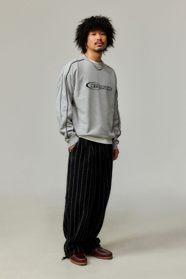 iets frans... Grau Gepipt Sweatshirt #2