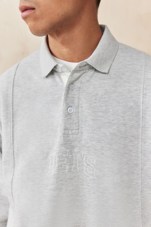iets frans... Grey Panel Polo Shirt #1