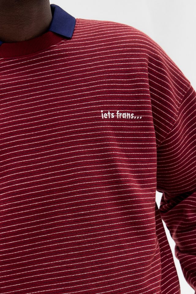 iets frans... Sweat-shirt à rayures micro rouges #2