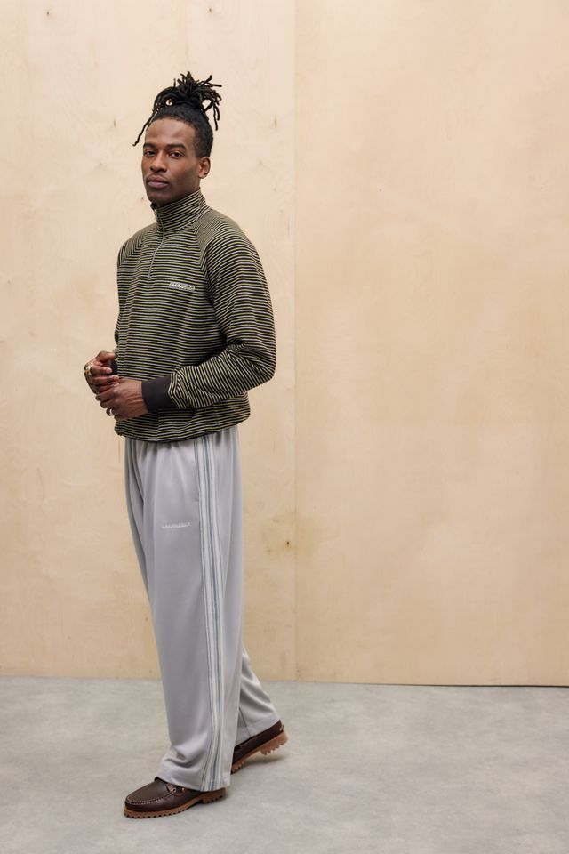 iets frans... Brown Stripe Mock Neck Sweatshirt #2
