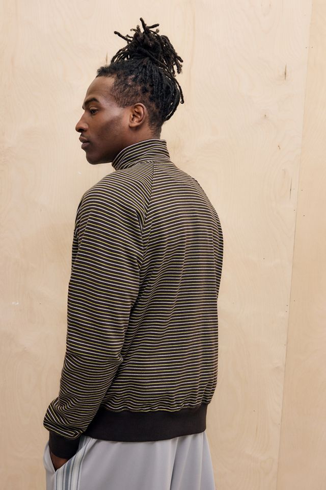 iets frans... Brown Stripe Mock Neck Sweatshirt #3