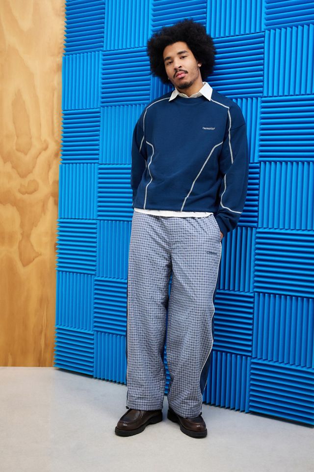 iets frans... Navy Contrast Stitch Sweater #1