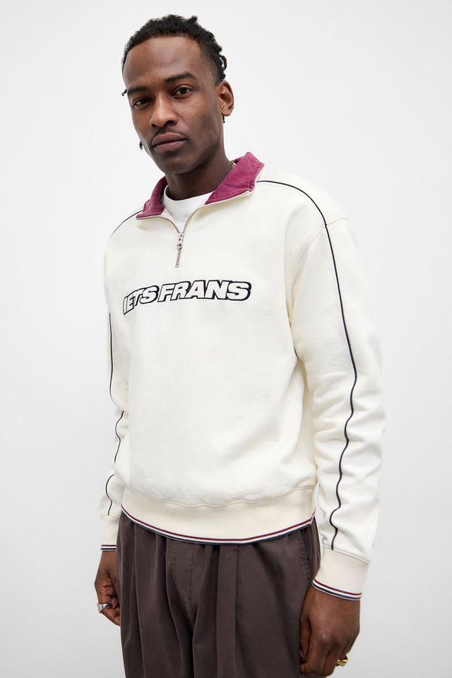 iets frans... Sudadera Ecru con Cuello Mock y Ribete #2