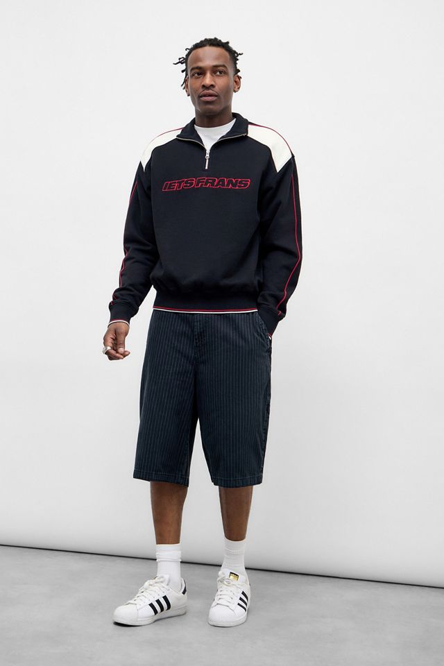 iets frans... Black Tipped Mock Neck Sweatshirt #1