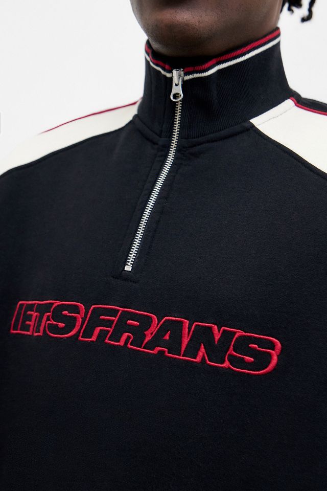 iets frans... Black Tipped Mock Neck Sweatshirt #2