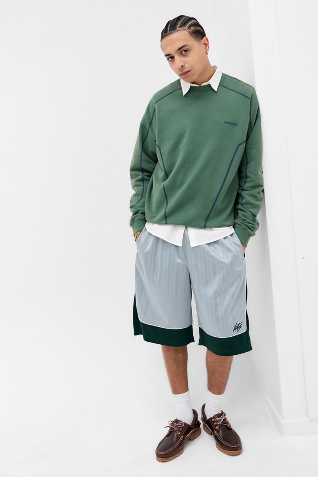 iets frans... Green Contrast-Stitch Sweatshirt #1