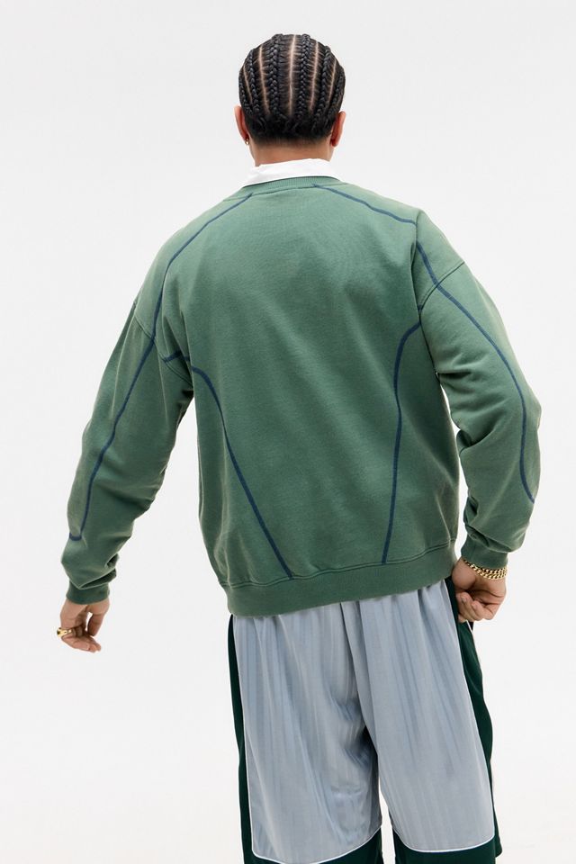iets frans... Green Contrast-Stitch Sweatshirt #2