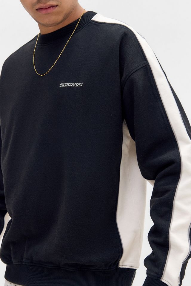 iets frans.... Black & Ecru Octavius Panel Sweatshirt #1