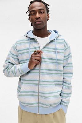 Iets frans. Sweat à capuche zippé à rayures bleues en taille: Small - iets frans... - Modalova