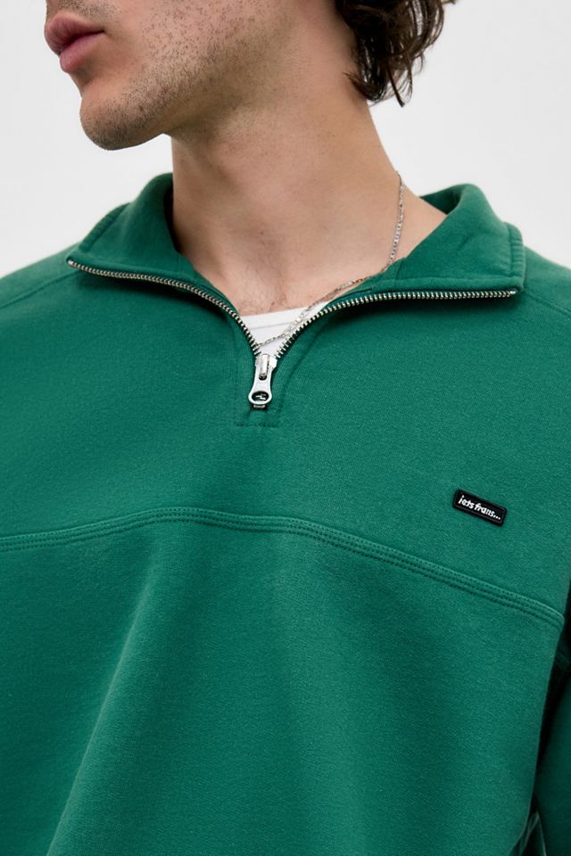 iets frans... Grünes Fleece-Panel mit Stehkragen #3