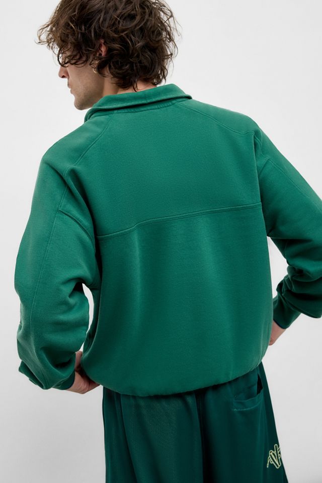iets frans... Grünes Fleece-Panel mit Stehkragen #4