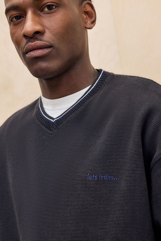Sudadera Acanalada con Cuello en V iets frans Black #2