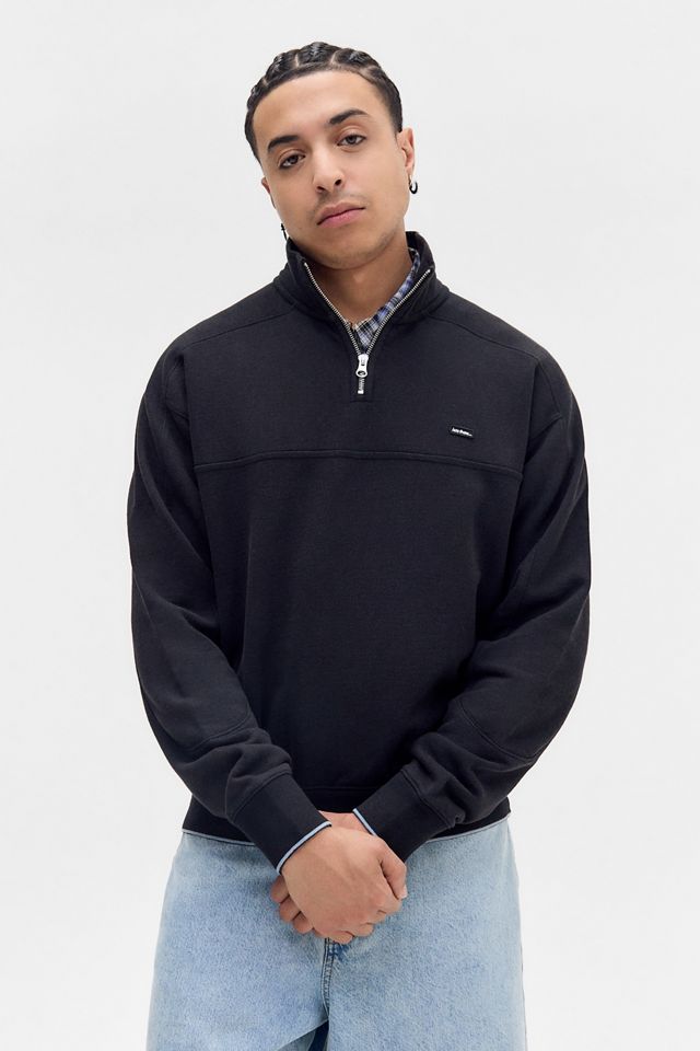 iets frans... Black Panel Mock Neck Sweatshirt #1