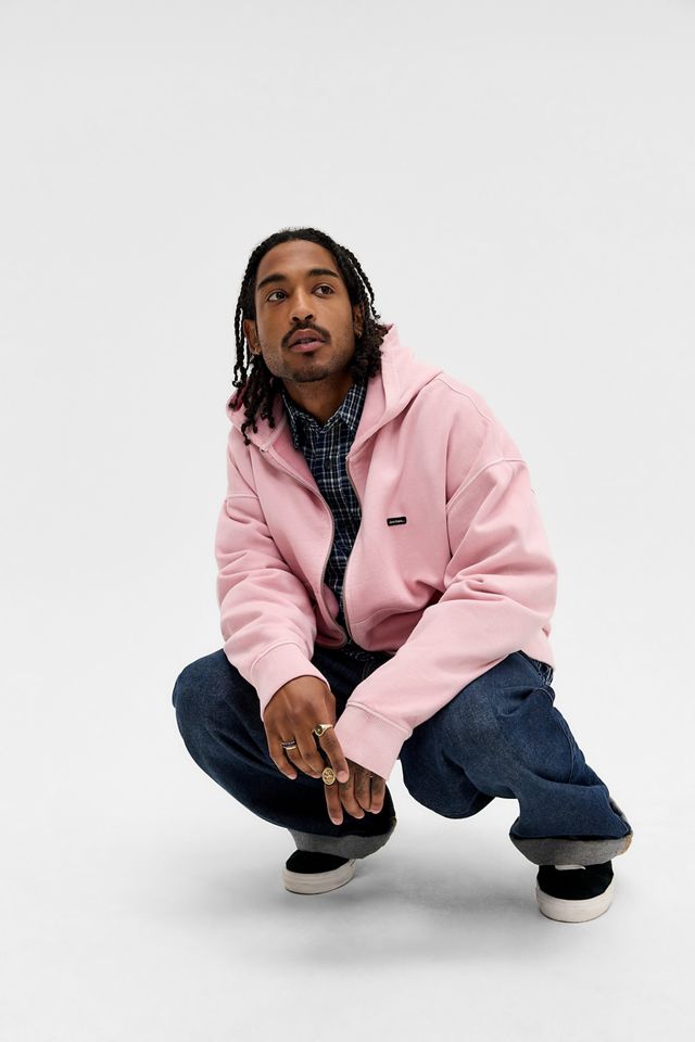 iets frans... Pink Cropped Zip-Through Hoodie #1