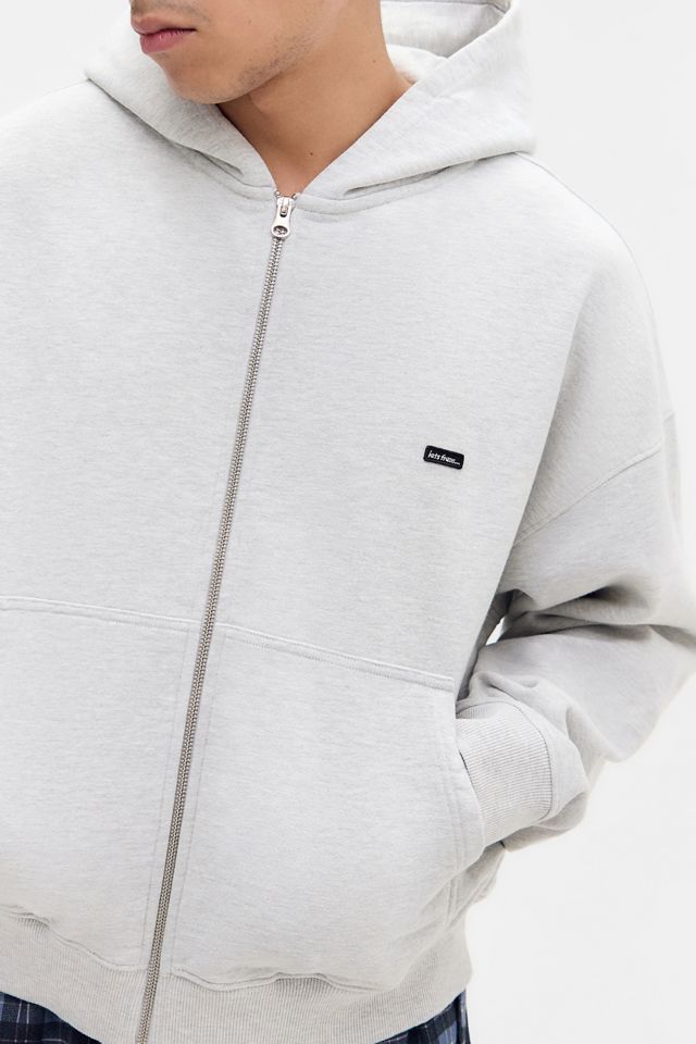 iets frans... Grauer Kurzer Reißverschluss-Hoodie #1