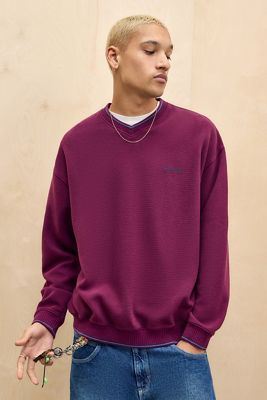 iets frans... Sweat-shirt côtelé à encolure en V Berry