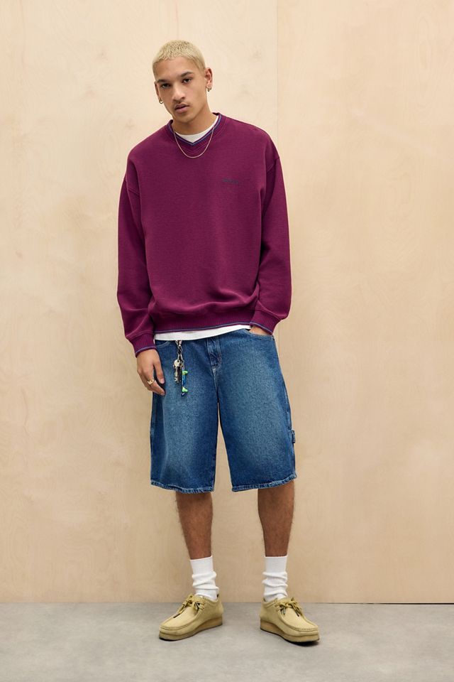 iets frans... Berry Ribbed V-Neck Sweatshirt #2