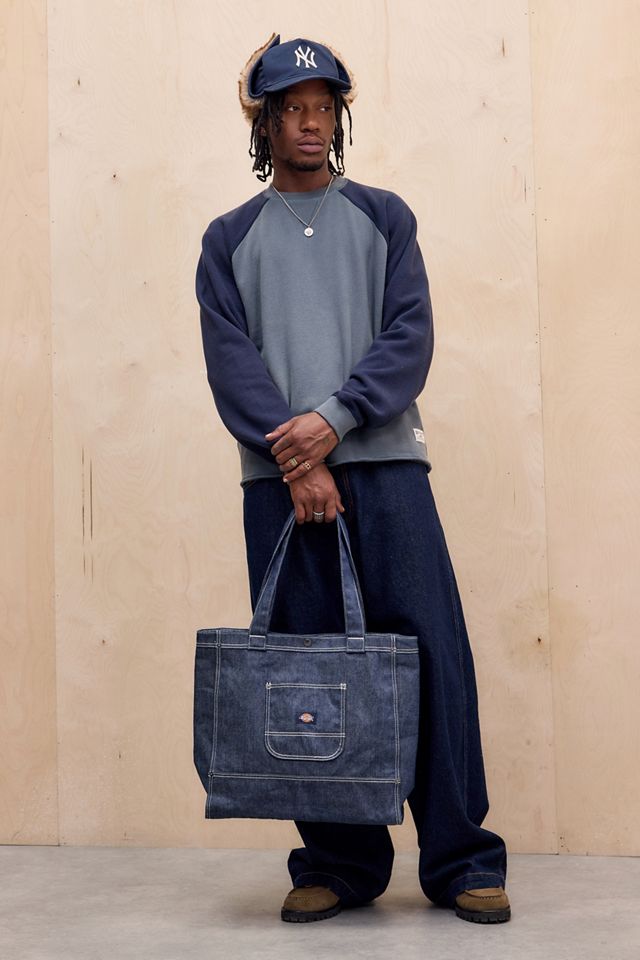 BDG Blue Tonal Raglan Sleeve Sweatshirt #1