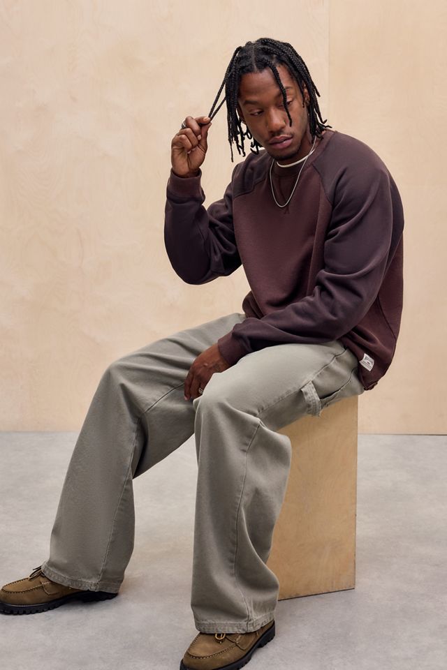 BDG Braunes Sweatshirt mit Raglanärmeln in Tontönen #1