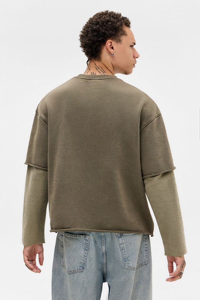 BDG 98 Green Double Layer Sweatshirt #3