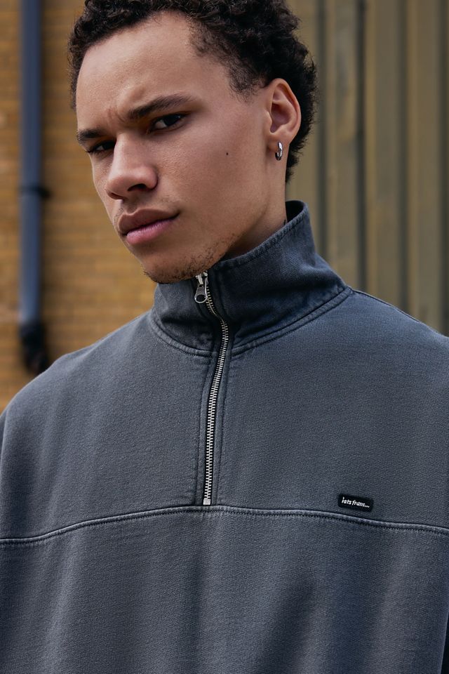 iets frans... Sudadera Negra Silas con Cuello Mock #1