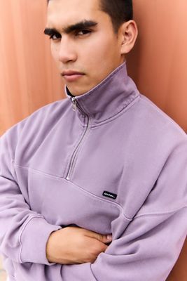 iets frans... Purple Silas Mock Neck Sweatshirt