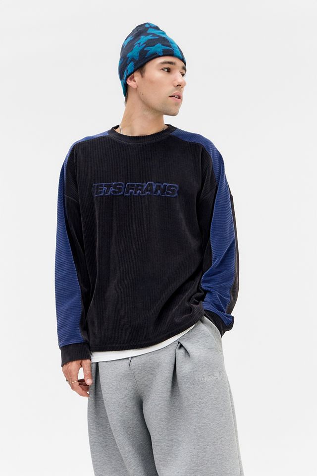 iets frans... Sudadera con Panel de Terciopelo Negro #1