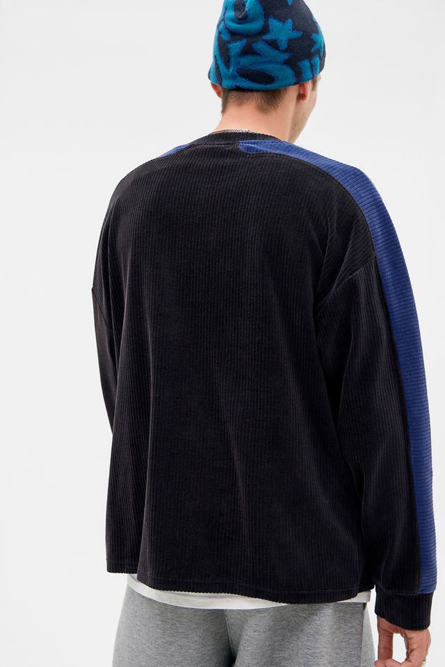 iets frans... Sudadera con Panel de Terciopelo Negro #3