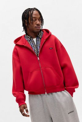 iets frans... Sweat à capuche en néoprène rouge
