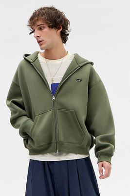 iets frans... Khaki Scuba Zip-Up Hoodie