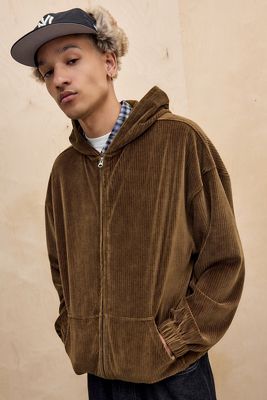 iets frans... Khaki Velour Hoodie