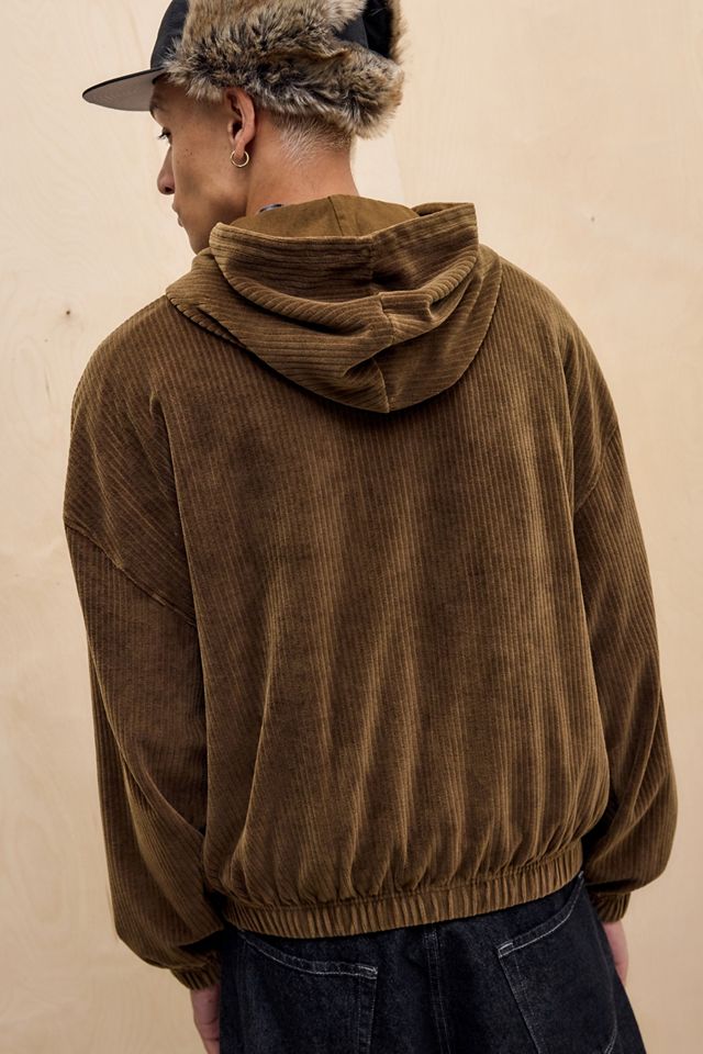 iets frans... Khaki Velour Hoodie #3